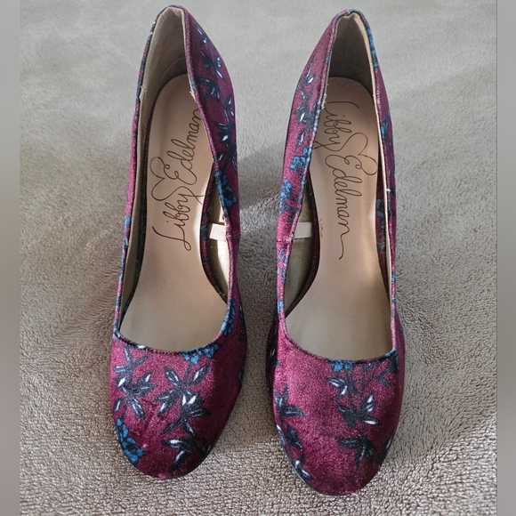 Sam Edelman Burgundy Floral Heels - Picture 4 of 4